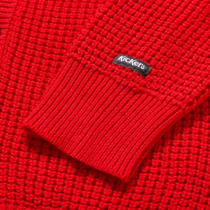 Cárdigan clásico Kickers unisex para adultos, rojo