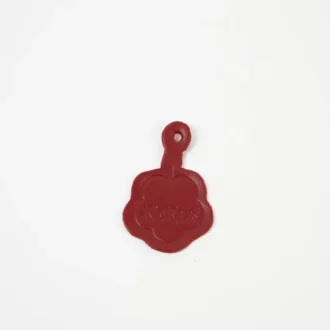 Fleurette de cuero unisex rojo