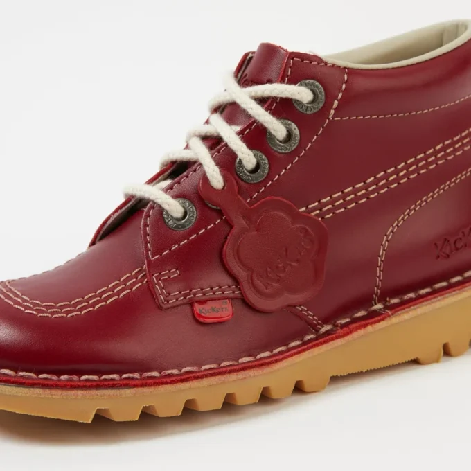 Fleurette de cuero unisex rojo