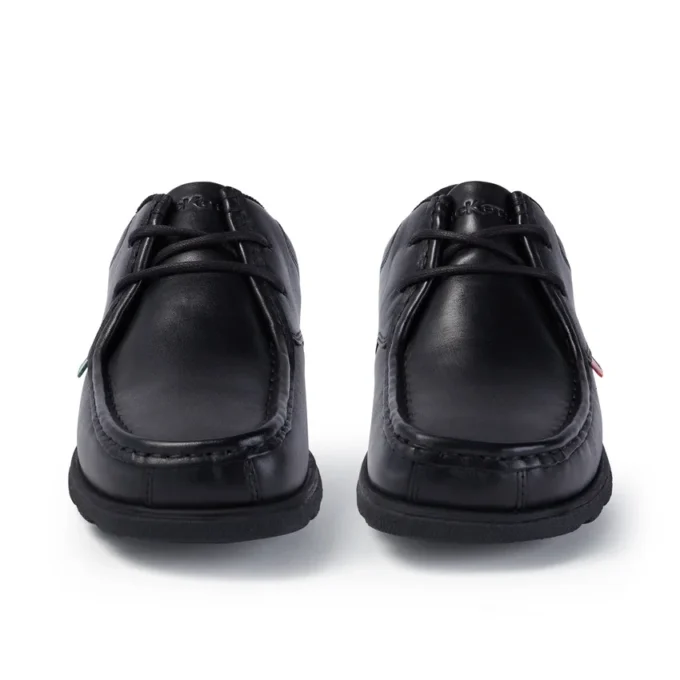 Fragma Lace de piel para jóvenes, negro