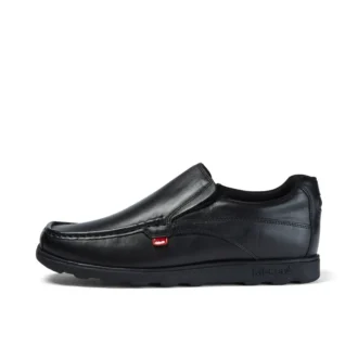 Fragma Slip de cuero negro para hombre