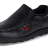 Fragma Slip de cuero negro para hombre