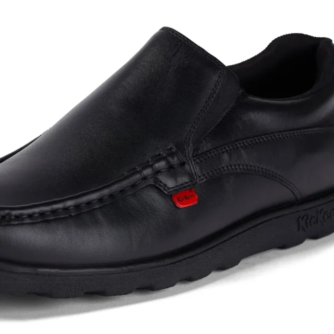 Fragma Slip de cuero negro para hombre