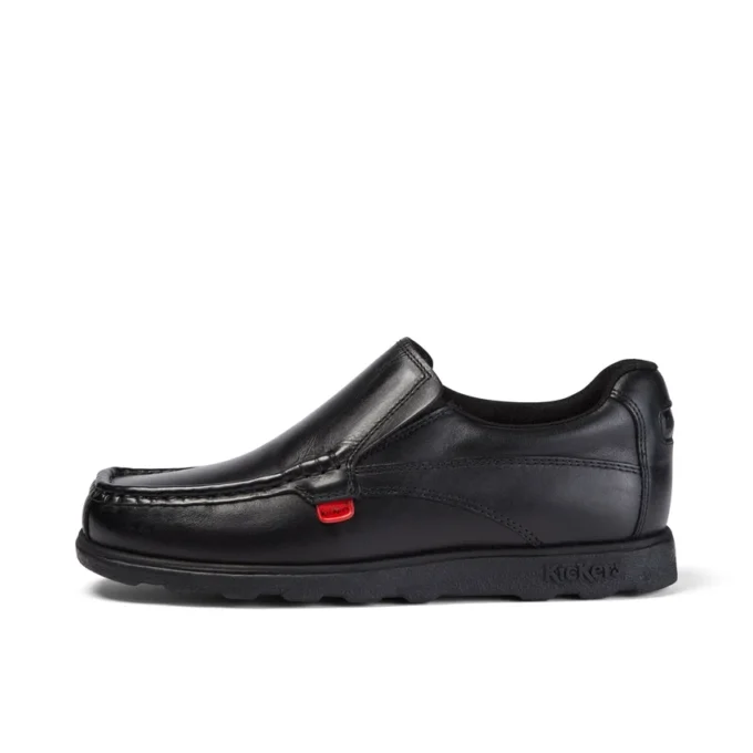 Fragma Slip de cuero para jóvenes, negro