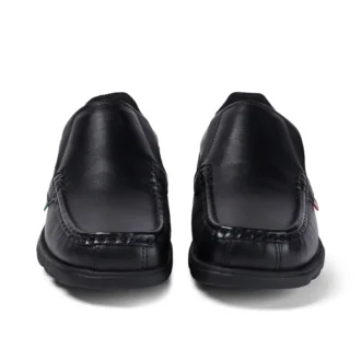 Fragma Slip de cuero para jóvenes, negro
