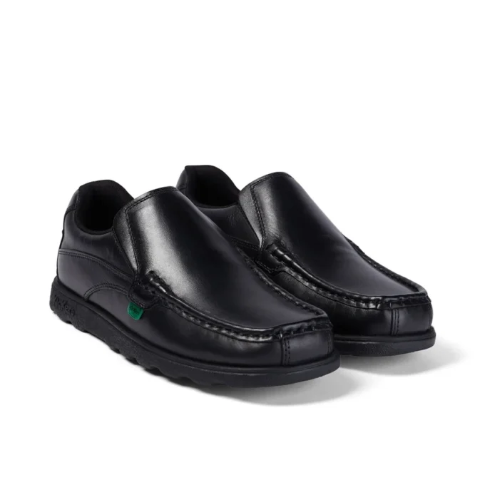 Fragma Slip de cuero para jóvenes, negro
