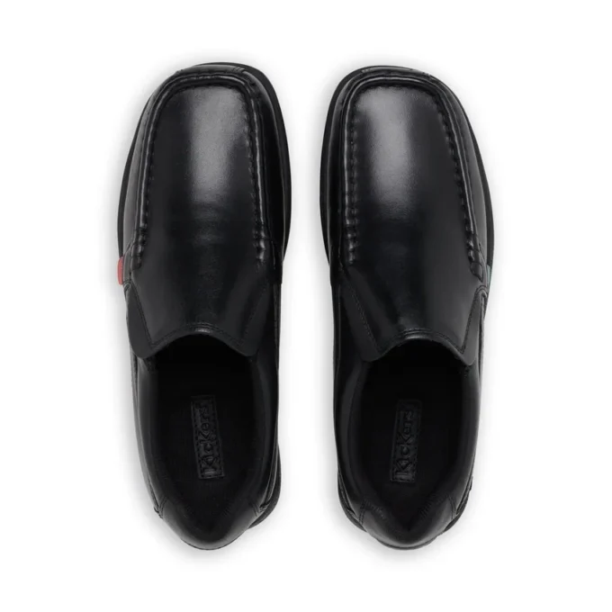 Fragma Slip de cuero para jóvenes, negro