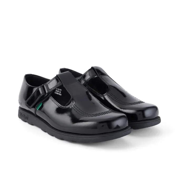 Fragma T-Bar de charol para niñas, negro