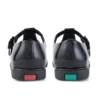 Fragma T-Buckle de charol negro para mujer