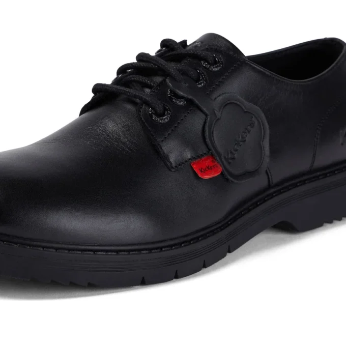 Hombres adultos Finley Lo de cuero negro