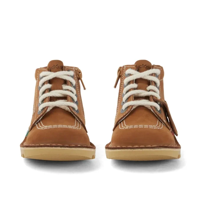 Infantil Unisex Kick Hi Zip Nubuck Beige