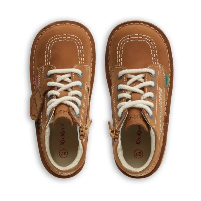 Infantil Unisex Kick Hi Zip Nubuck Beige