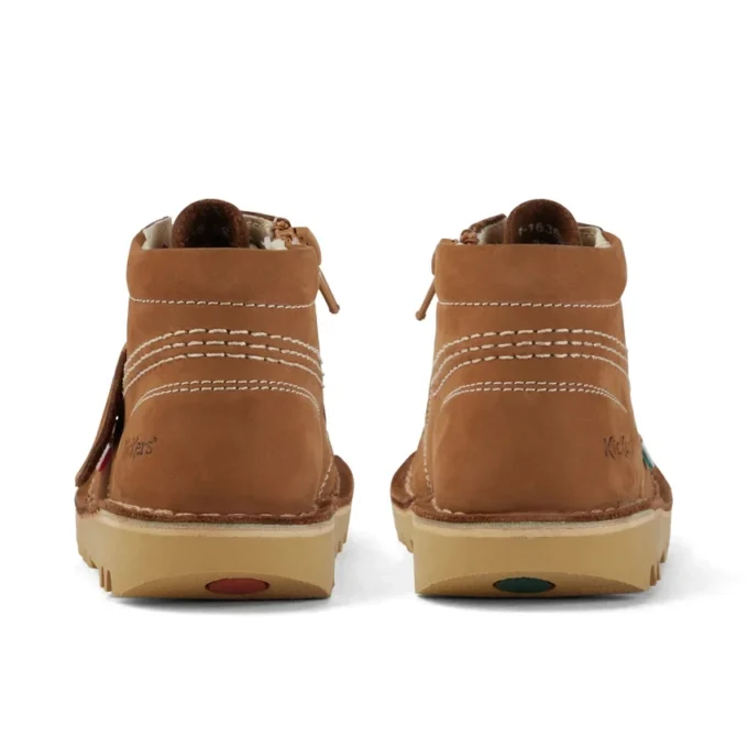 Infantil Unisex Kick Hi Zip Nubuck Beige