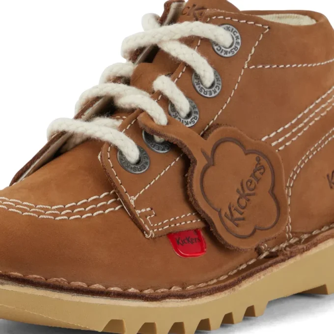 Infantil Unisex Kick Hi Zip Nubuck Beige