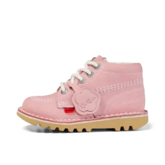 Infantil Unisex Kick Hi Zip Nubuck Rosa claro