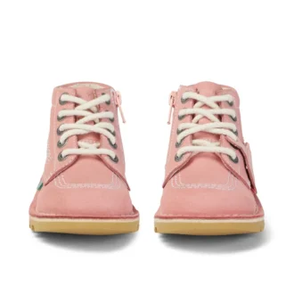 Infantil Unisex Kick Hi Zip Nubuck Rosa claro