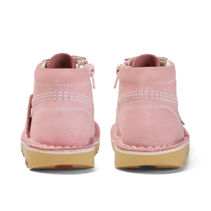 Infantil Unisex Kick Hi Zip Nubuck Rosa claro