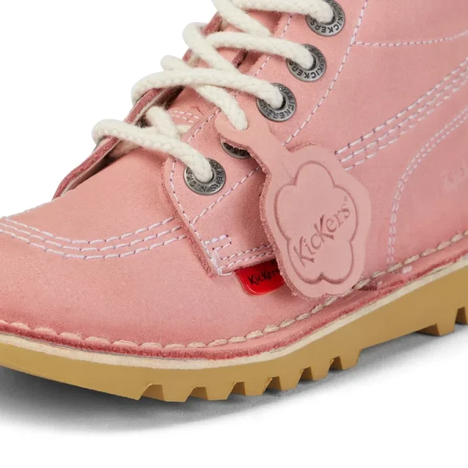 Infantil Unisex Kick Hi Zip Nubuck Rosa claro