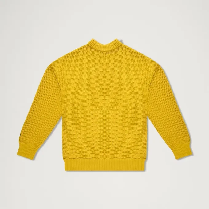 Jersey clásico de punto jacquard amarillo unisex para adultos de Kickers