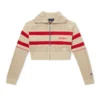 Jersey con cremallera Kickers para mujer, blanco