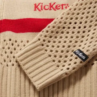 Jersey con cremallera Kickers para mujer, blanco