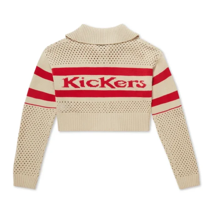 Jersey con cremallera Kickers para mujer, blanco