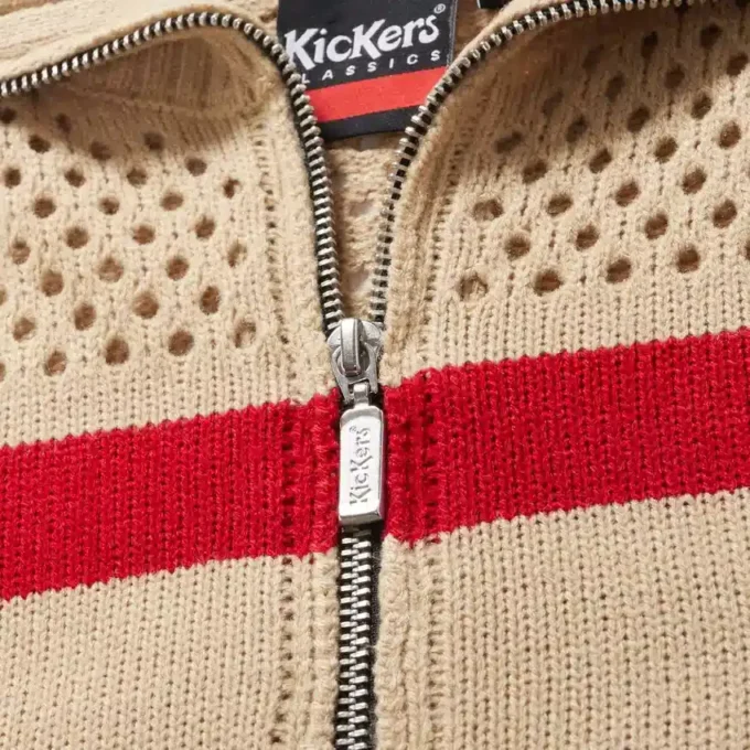 Jersey con cremallera Kickers para mujer, blanco