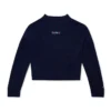 Jersey de punto de cuello barco y manga ancha Kickers para mujer, azul marino