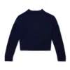 Jersey de punto de cuello barco y manga ancha Kickers para mujer, azul marino