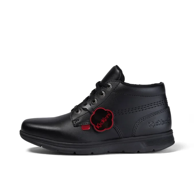 Kelland Hi de cuero negro unisex para jóvenes