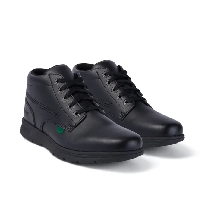 Kelland Hi de cuero negro unisex para jóvenes