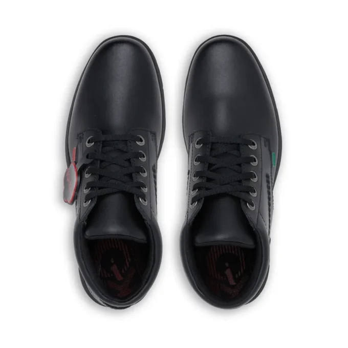 Kelland Hi de cuero negro unisex para jóvenes