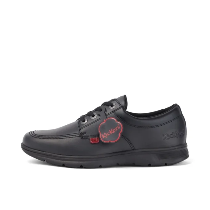 Kelland Lo de cuero negro unisex para jóvenes