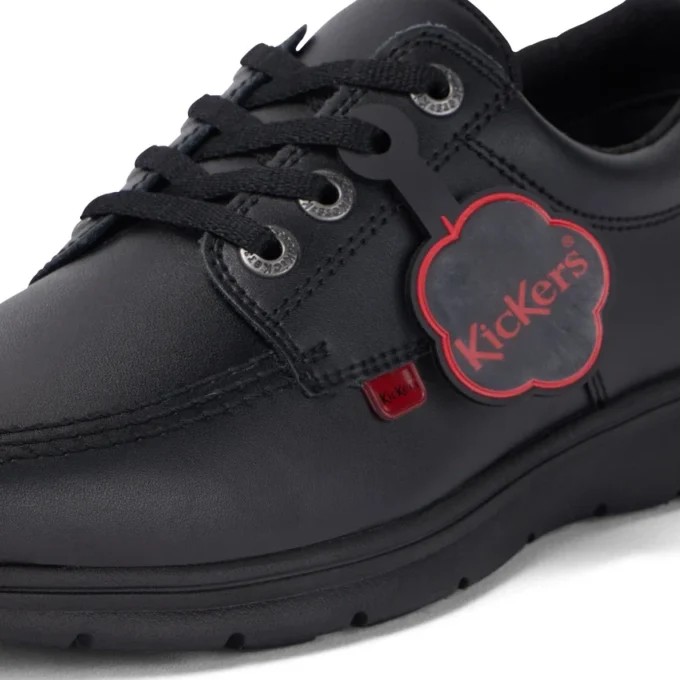 Kelland Lo de cuero negro unisex para jóvenes