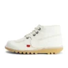 Kick Hi de cuero alternativo para adultos unisex, color blanco