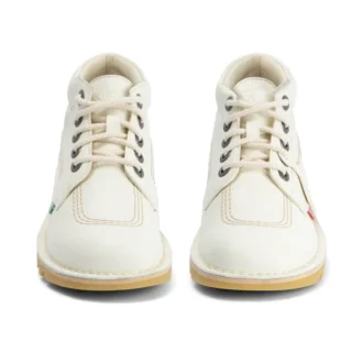 Kick Hi de cuero alternativo para adultos unisex, color blanco