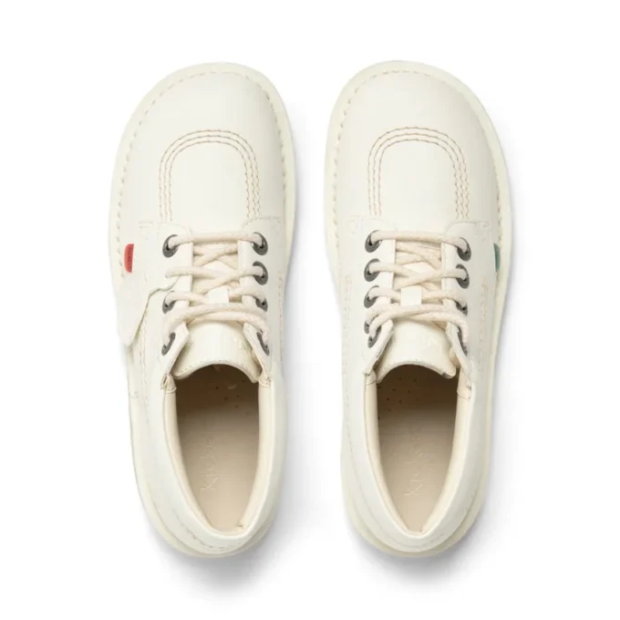 Kick Hi de cuero alternativo para adultos unisex, color blanco