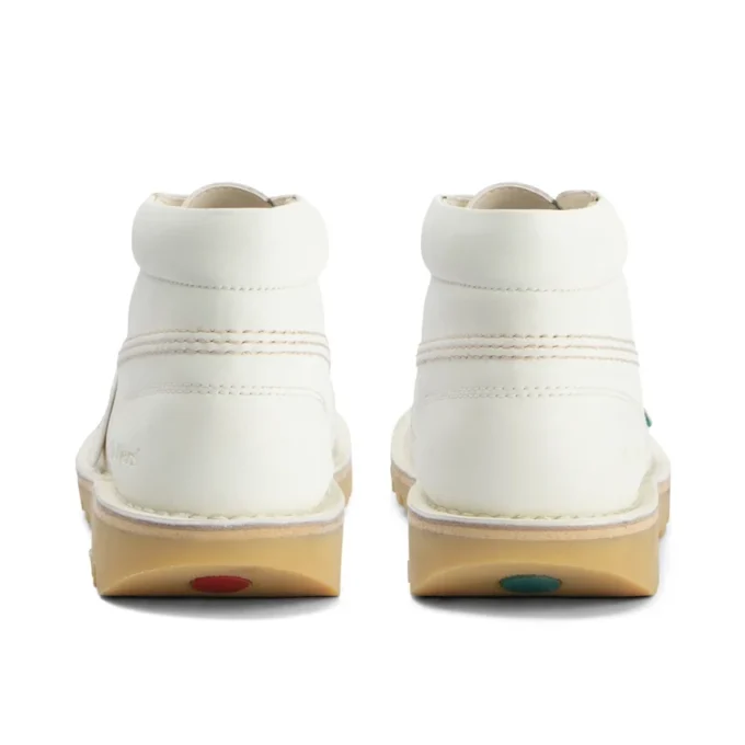 Kick Hi de cuero alternativo para adultos unisex, color blanco