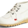 Kick Hi de cuero alternativo para adultos unisex, color blanco