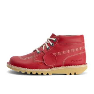 Kick Hi de cuero alternativo para adultos unisex, rojo