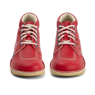 Kick Hi de cuero alternativo para adultos unisex, rojo