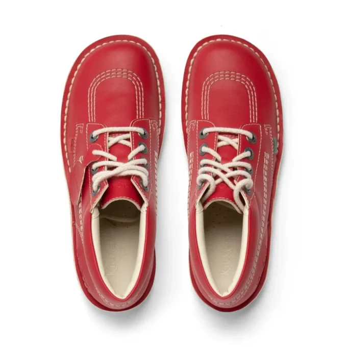 Kick Hi de cuero alternativo para adultos unisex, rojo