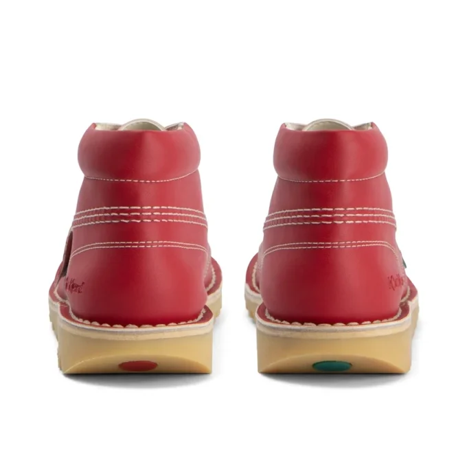 Kick Hi de cuero alternativo para adultos unisex, rojo