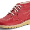 Kick Hi de cuero alternativo para adultos unisex, rojo