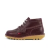 Kick Hi de cuero alternativo para adultos unisex, rojo oscuro