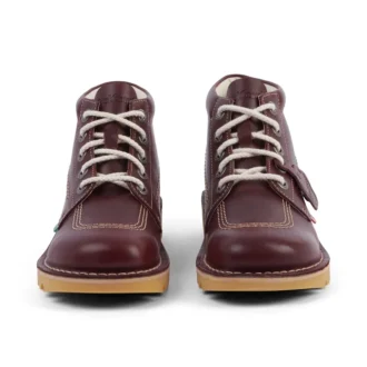 Kick Hi de cuero alternativo para adultos unisex, rojo oscuro