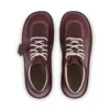 Kick Hi de cuero alternativo para adultos unisex, rojo oscuro