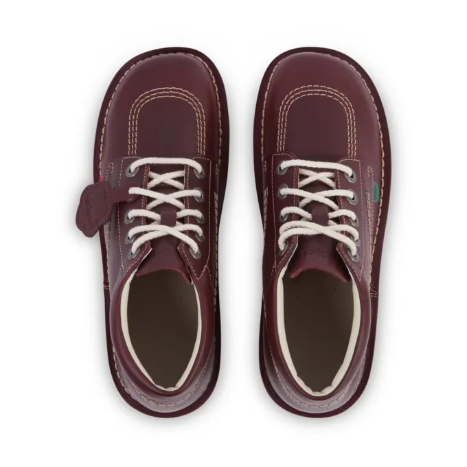 Kick Hi de cuero alternativo para adultos unisex, rojo oscuro