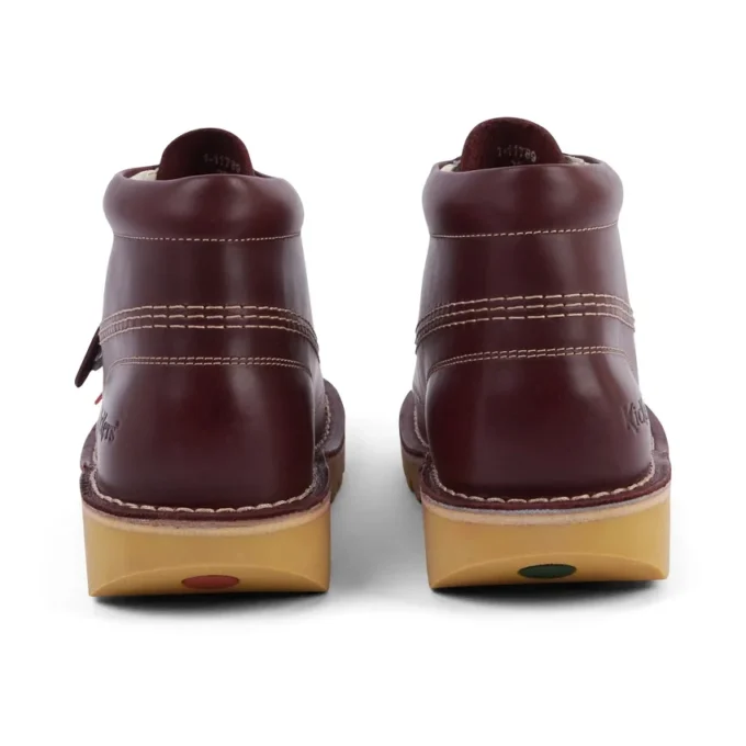Kick Hi de cuero alternativo para adultos unisex, rojo oscuro