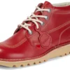 Kick Hi de cuero para hombre, color rojo